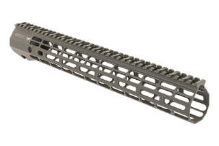 The Aero Precision M5 Atlas R-ONE free float 15-inch handguard for DPMS high profile receivers has a minimalist design and OD Green Cerakote finish.